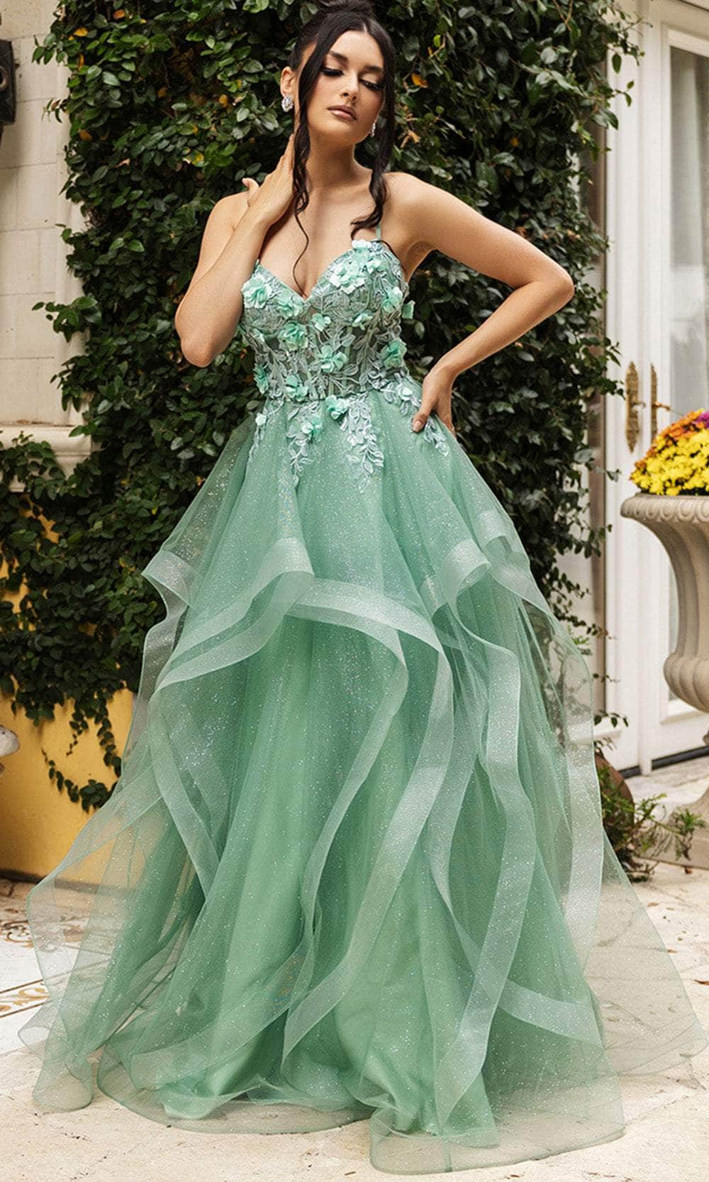 May Queen RQ8158 - Embroidered Corset Prom Gown May Queen RQ8158 - Embroidered Corset Prom Gown