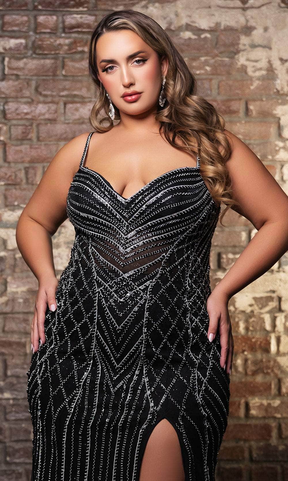 May Queen RQ8161 - Sleeveless Beaded Prom Gown Evening Dresses