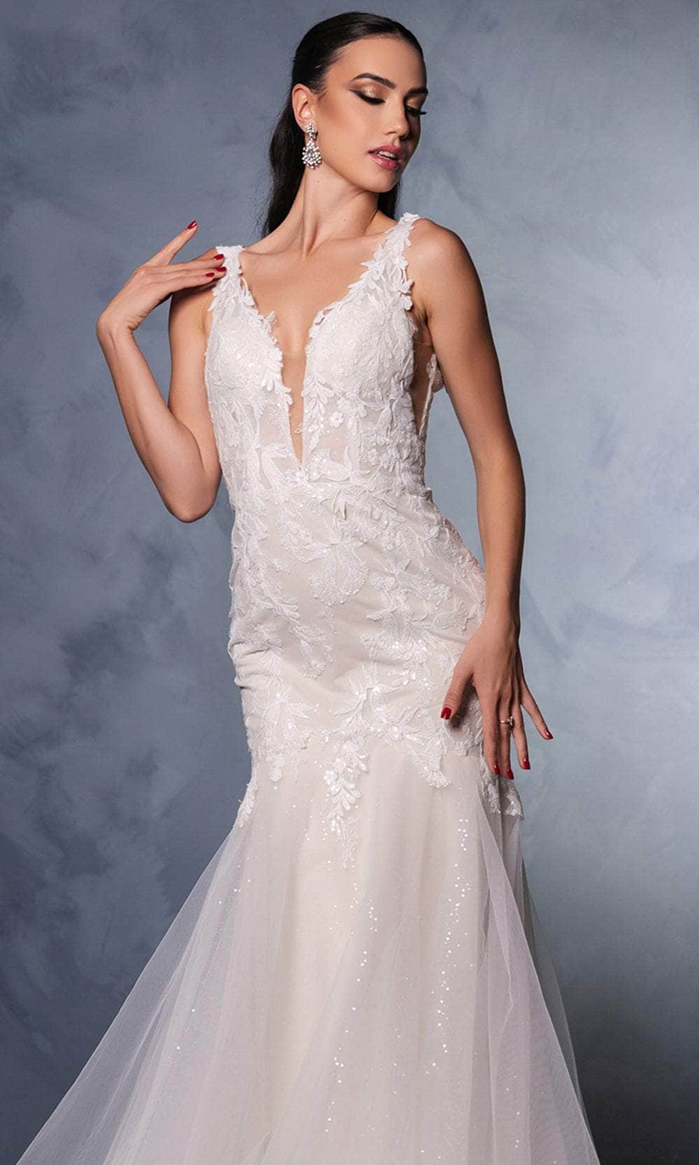 May Queen RQ8181 - Sleeveless Mermaid Bridal Gown Wedding Dresses