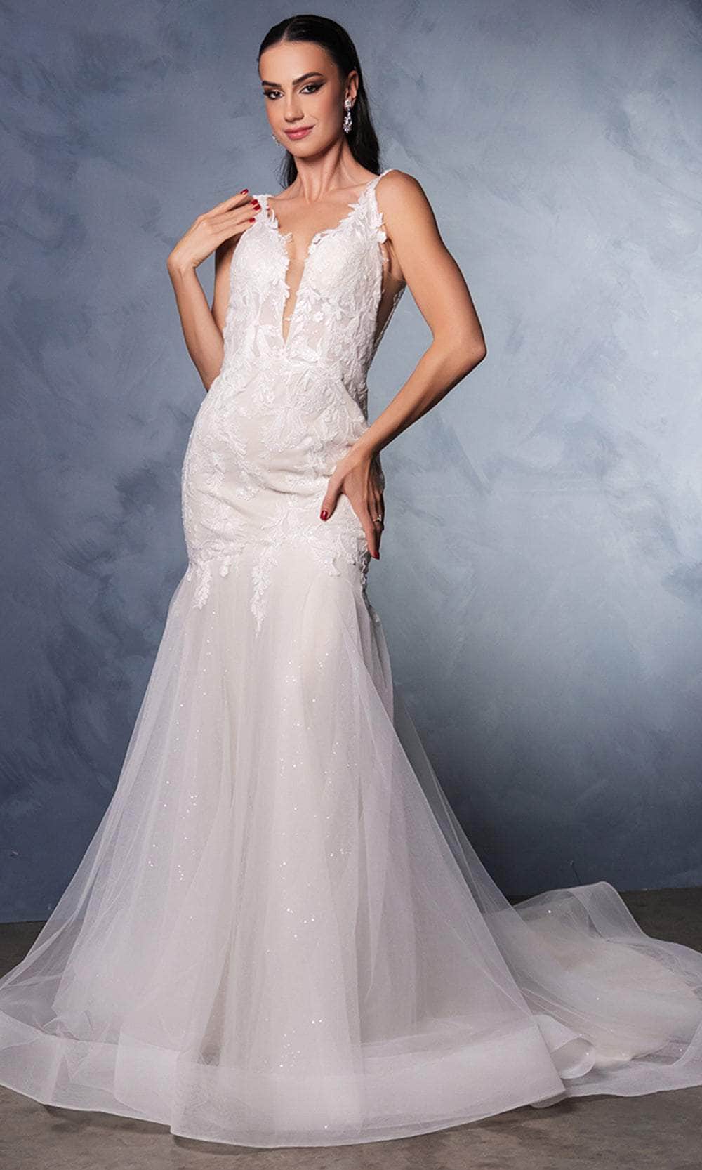 May Queen RQ8181 - Sleeveless Mermaid Bridal Gown Wedding Dresses