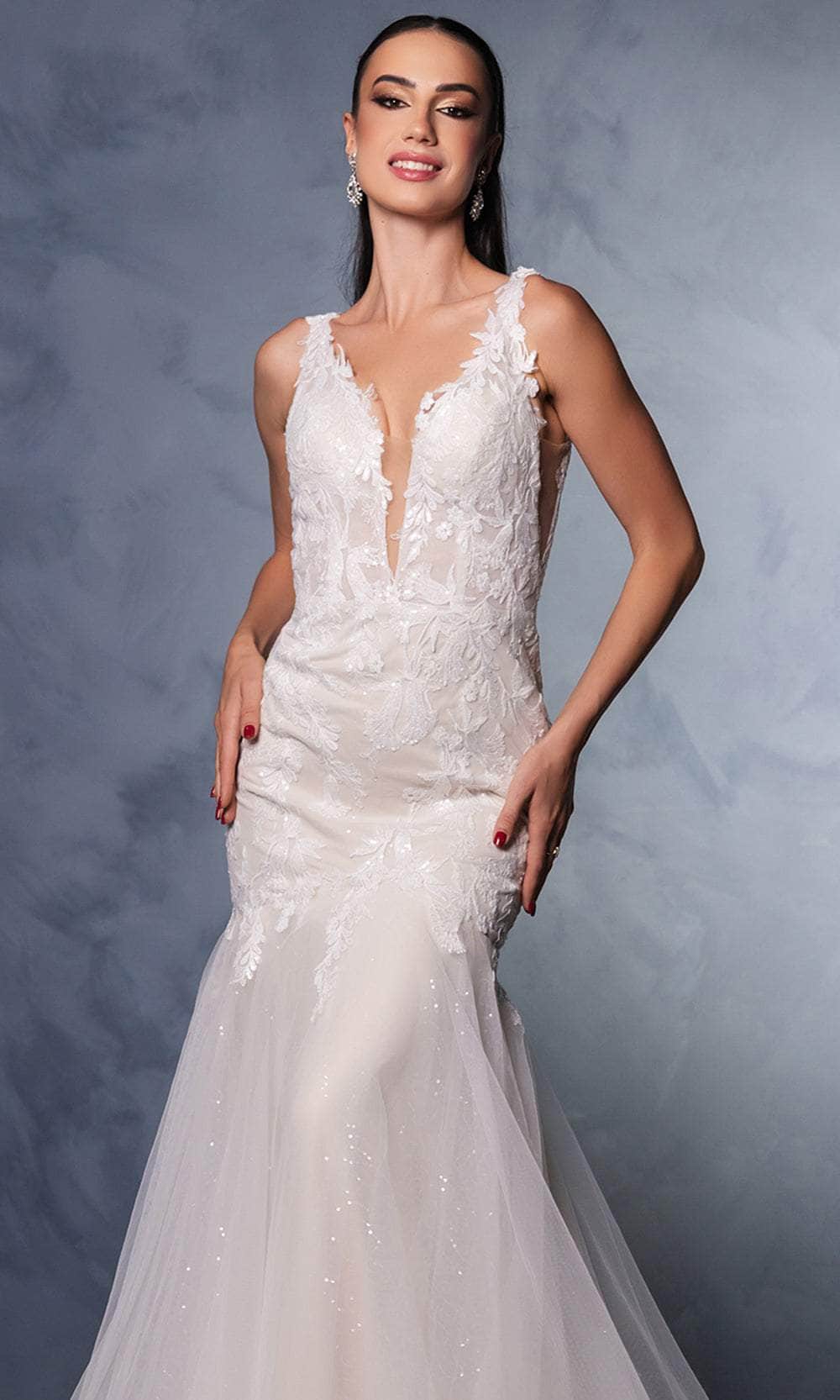 May Queen RQ8181 - Sleeveless Mermaid Bridal Gown Wedding Dresses