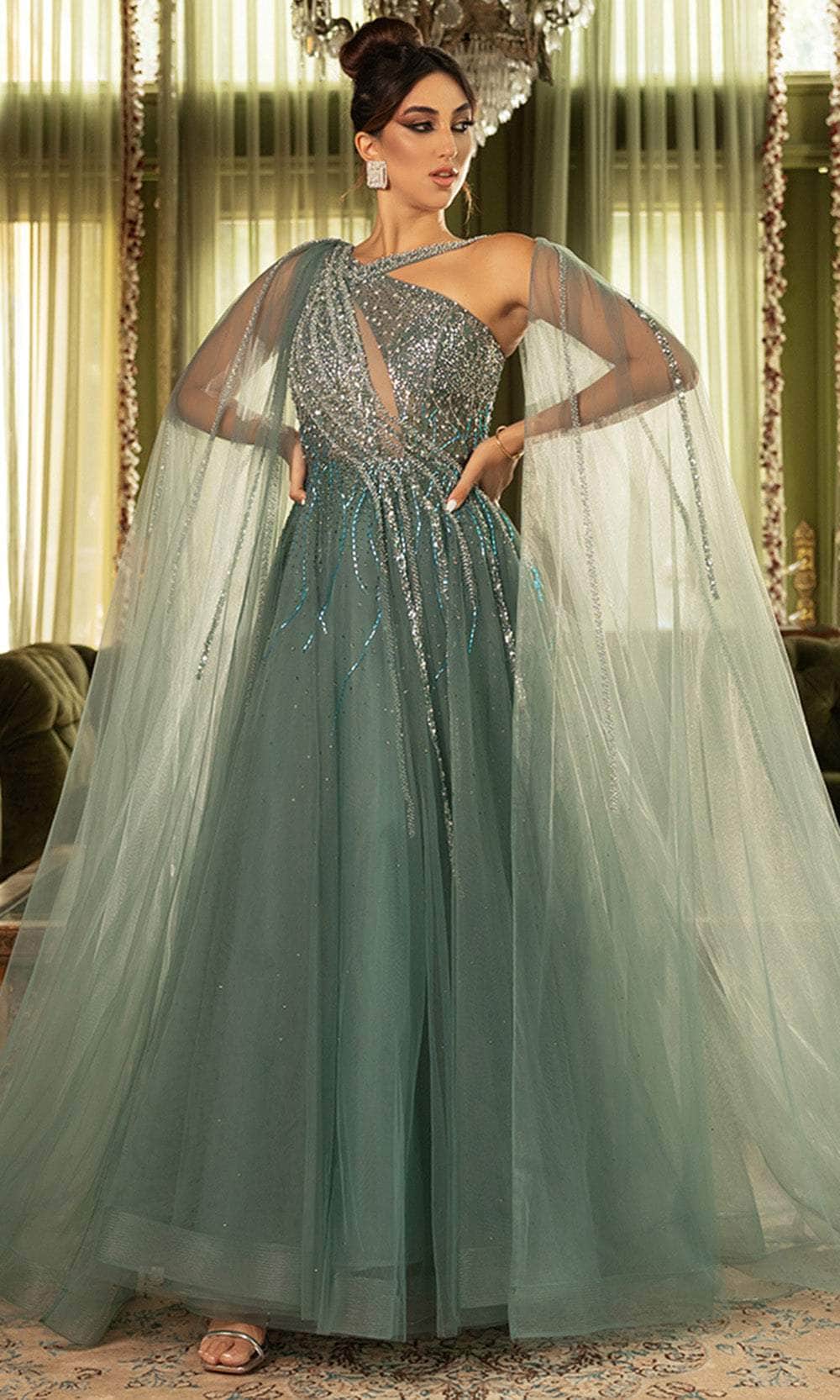 May Queen RQ8188 - Keyhole A-Line Prom Gown Evening Dresses