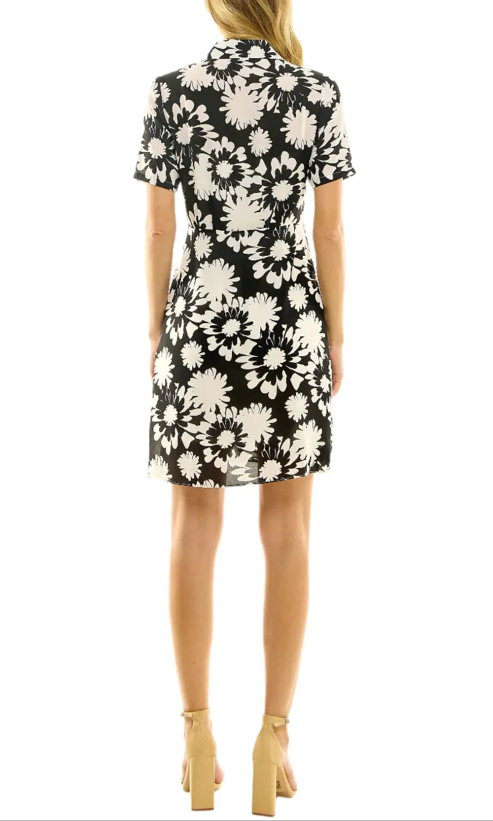Nicole Miller MD3S11028 - Short Sleeve A-line Floral Dress Homecoming Dresses