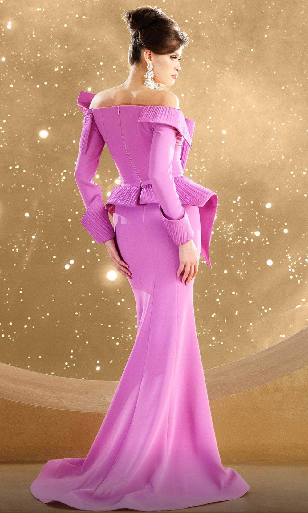 MNM Couture F02846 - Draped Off Shoulder Evening Gown Mother of the Bride Dresses 4 /