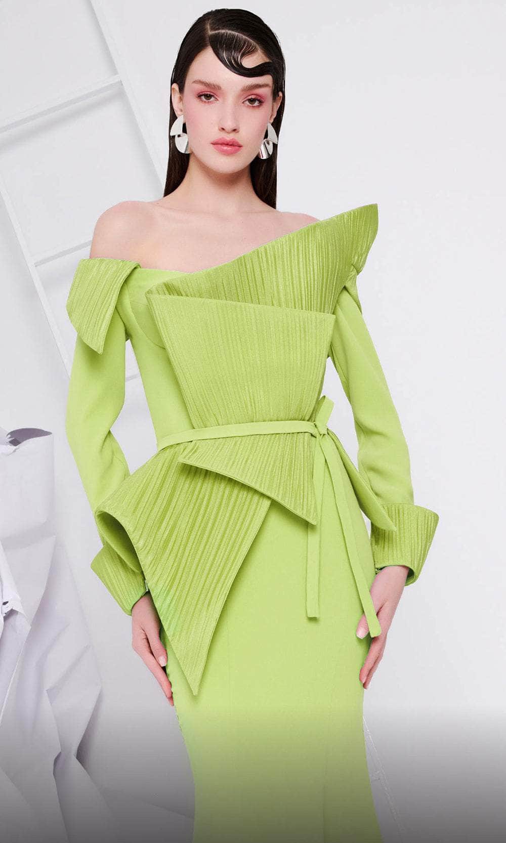 MNM Couture F02846 - Draped Off Shoulder Evening Gown Mother of the Bride Dresses 4 /