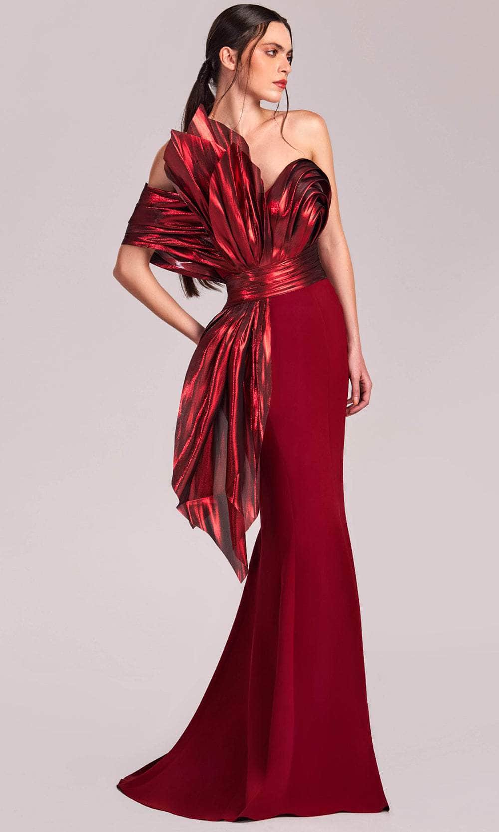 MNM Couture G1832 - Asymmetrical Off Shoulder Evening Gown Evening Dresses 4 /