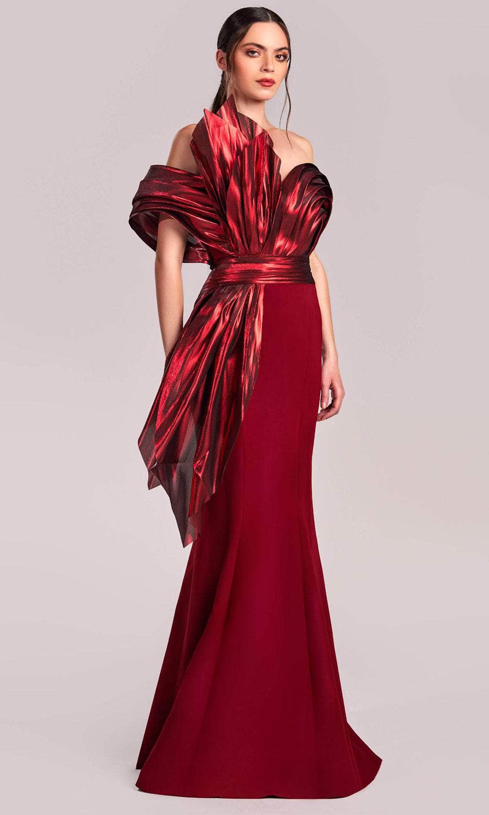 MNM Couture G1832 - Asymmetrical Off Shoulder Evening Gown Evening Dresses 4 /