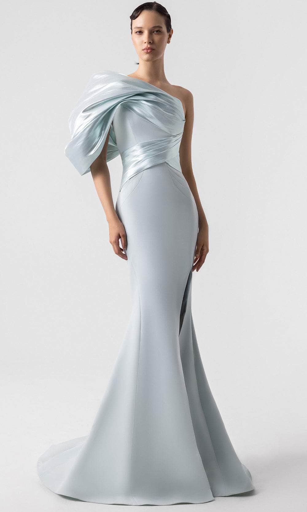 MNM Couture G1911 - Mermaid Skirt Draped Evening Gown Evening Dresses