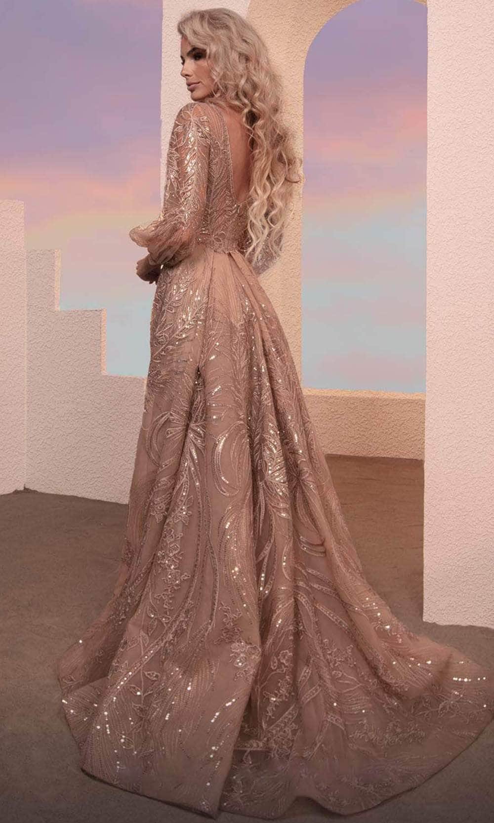 MNM COUTURE M0099 - Embroidered Overskirt Evening Dress Evening Dresses