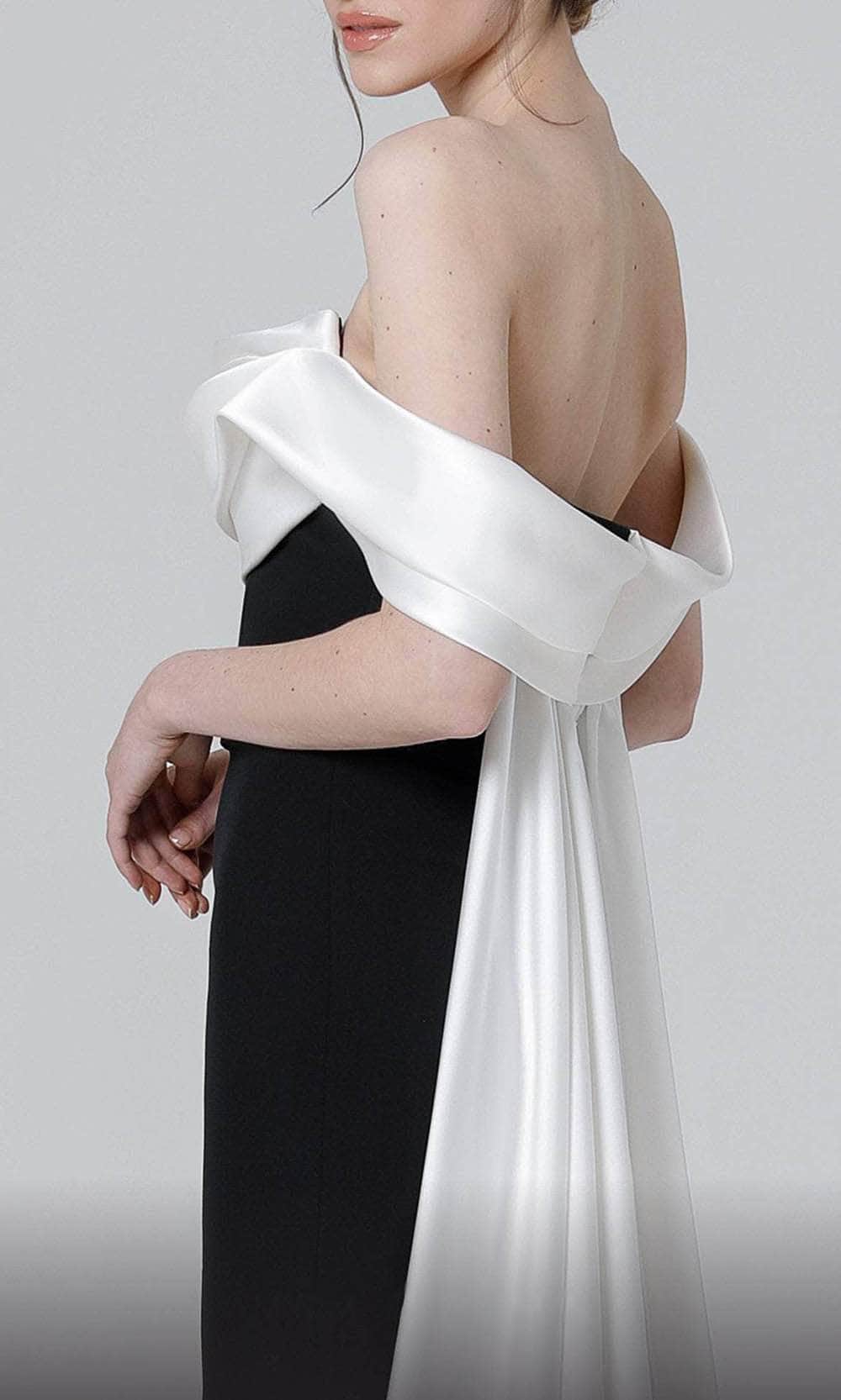 MNM COUTURE N0456 - Draped Off Shoulder Evening Dress Evening Dresses