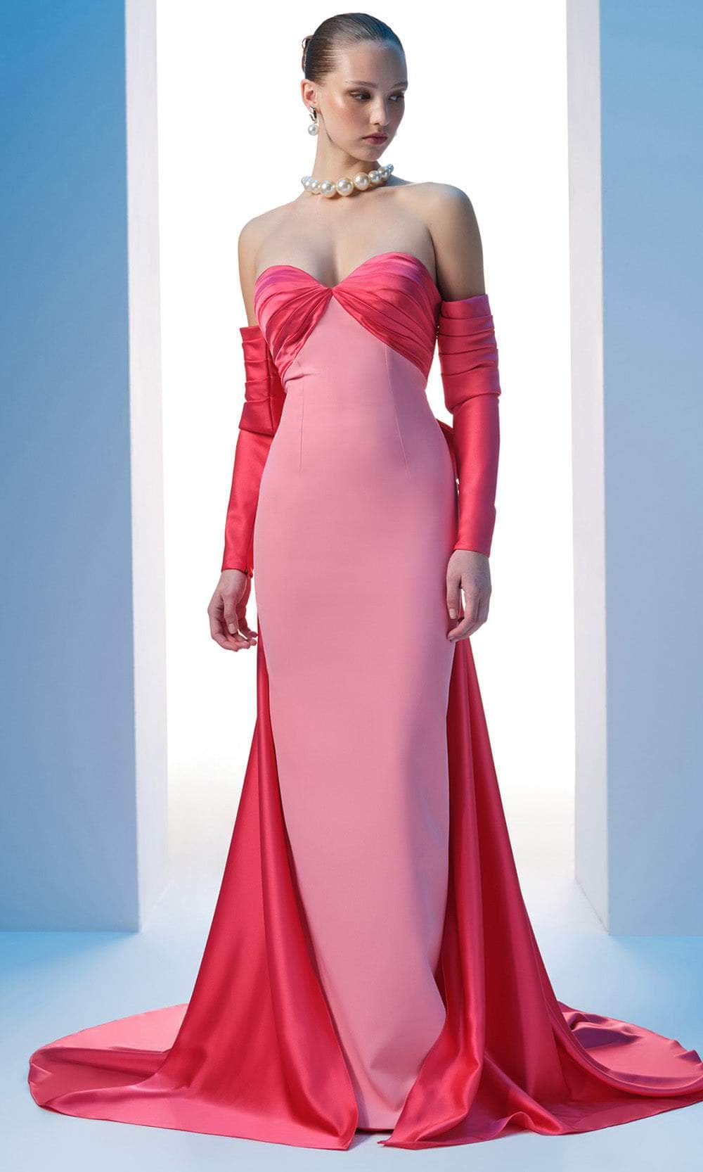 MNM Couture N0609 - Sweetheart Pleated Bust Evening Gown Evening Dresses