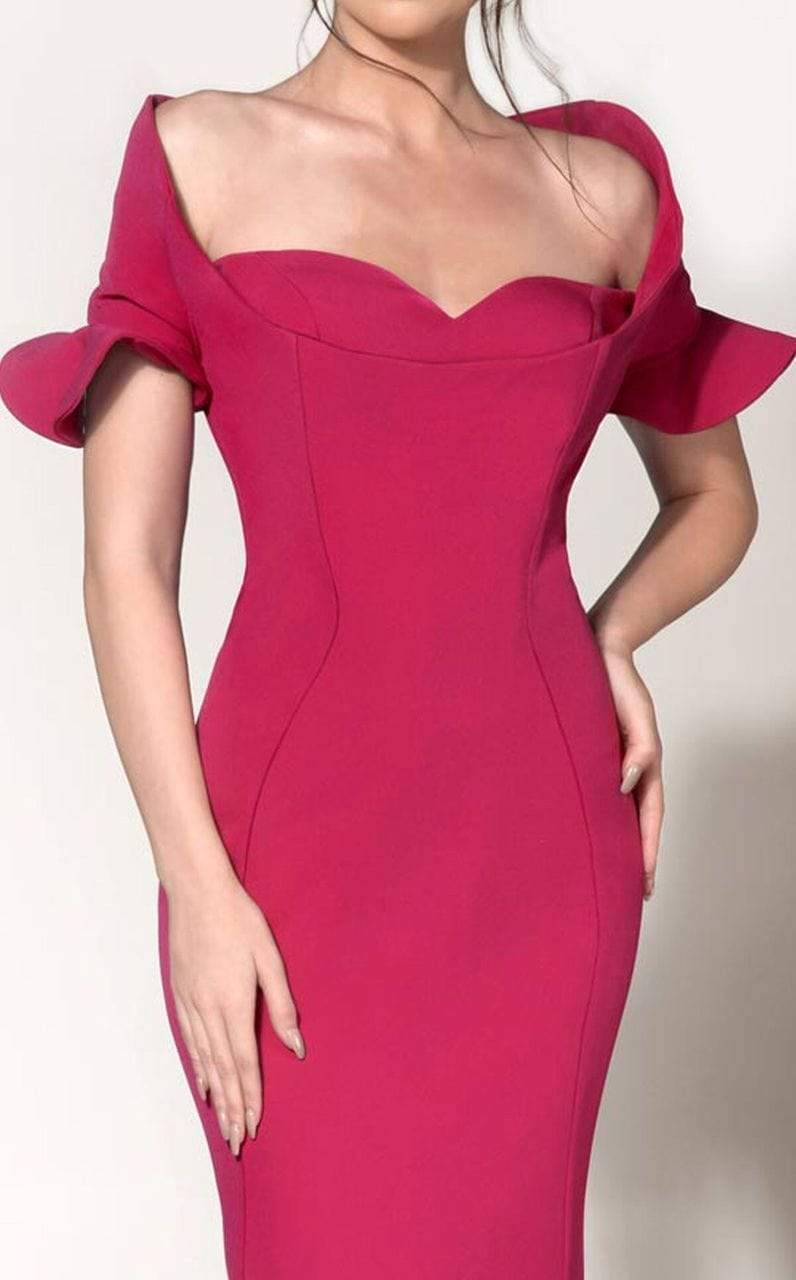 MNM Couture - Ruffle Accented Mermaid Dress 2144A Formal Gowns
