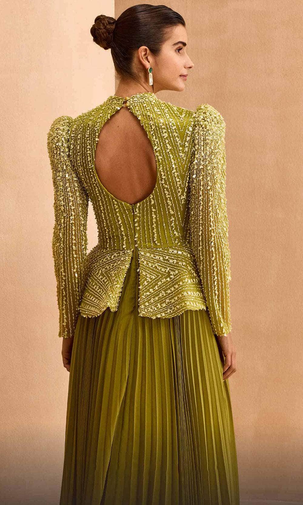 MNM Couture V06941 - Beaded Long Sleeve Evening Dress Mother of the Bride Dresses 4 /