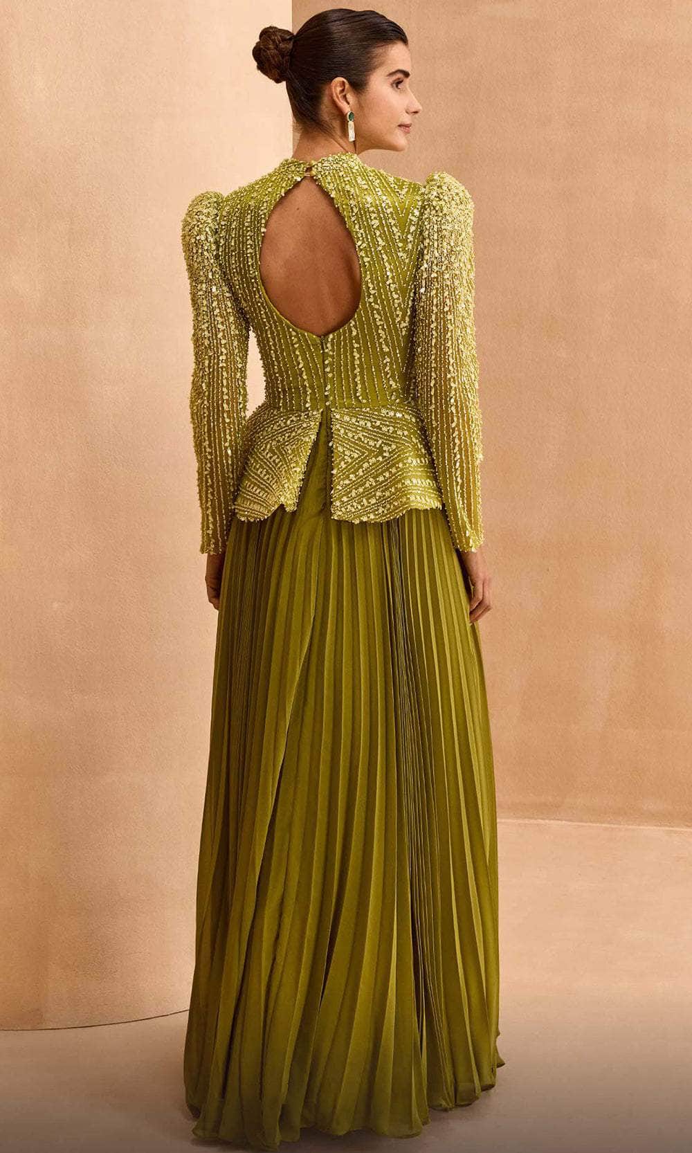 MNM Couture V06941 - Beaded Long Sleeve Evening Dress Mother of the Bride Dresses 4 /