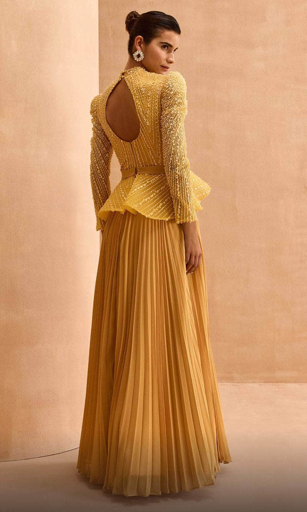 MNM Couture V06941 - Beaded Long Sleeve Evening Dress Mother of the Bride Dresses 4 /