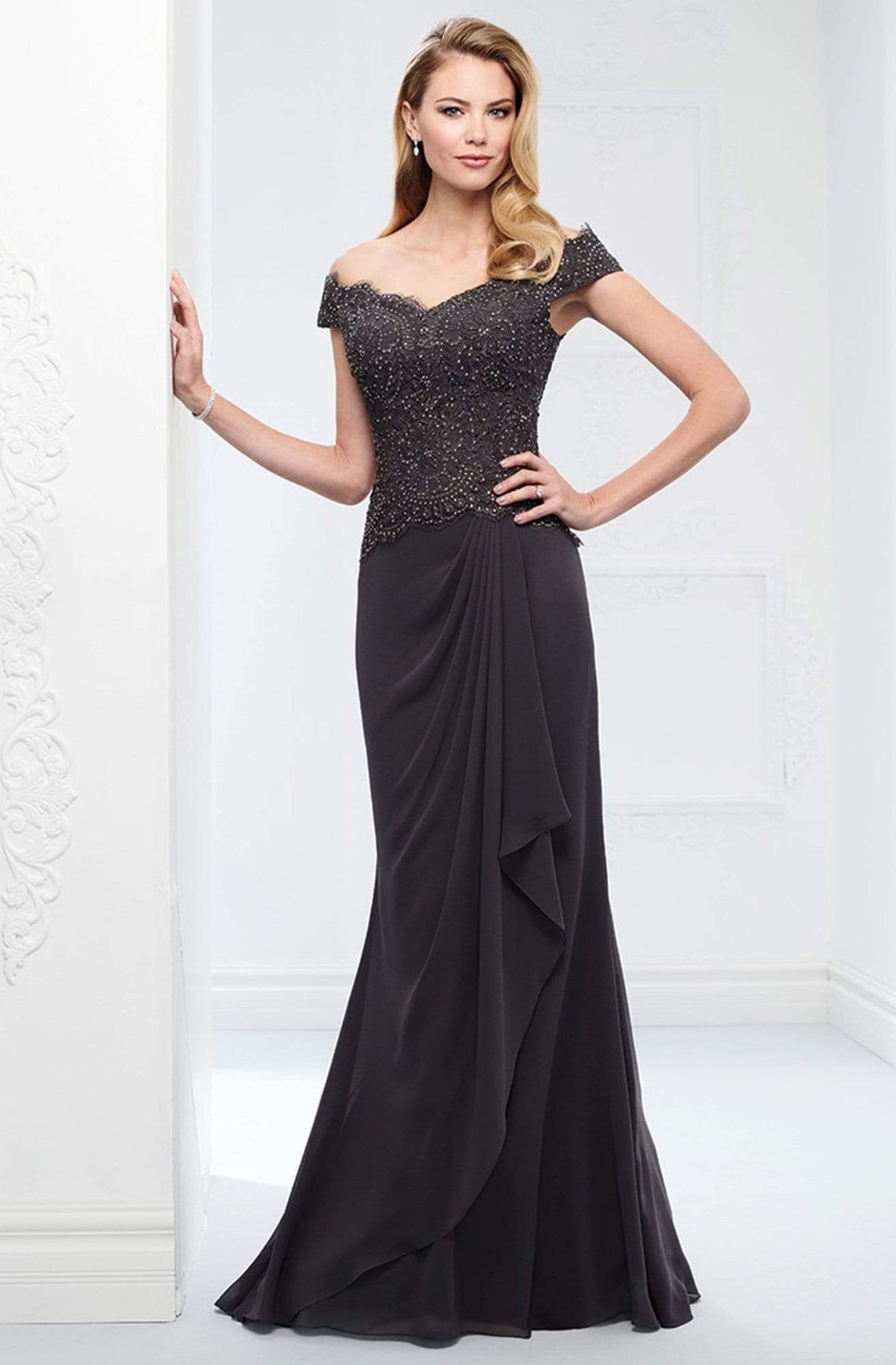 Montage by Mon Cheri - 116937 Dress Special Occasion Dress 4 / Smoke