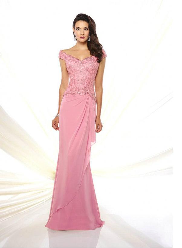 Montage by Mon Cheri - 116937W Dress Special Occasion Dress 16W / Rose