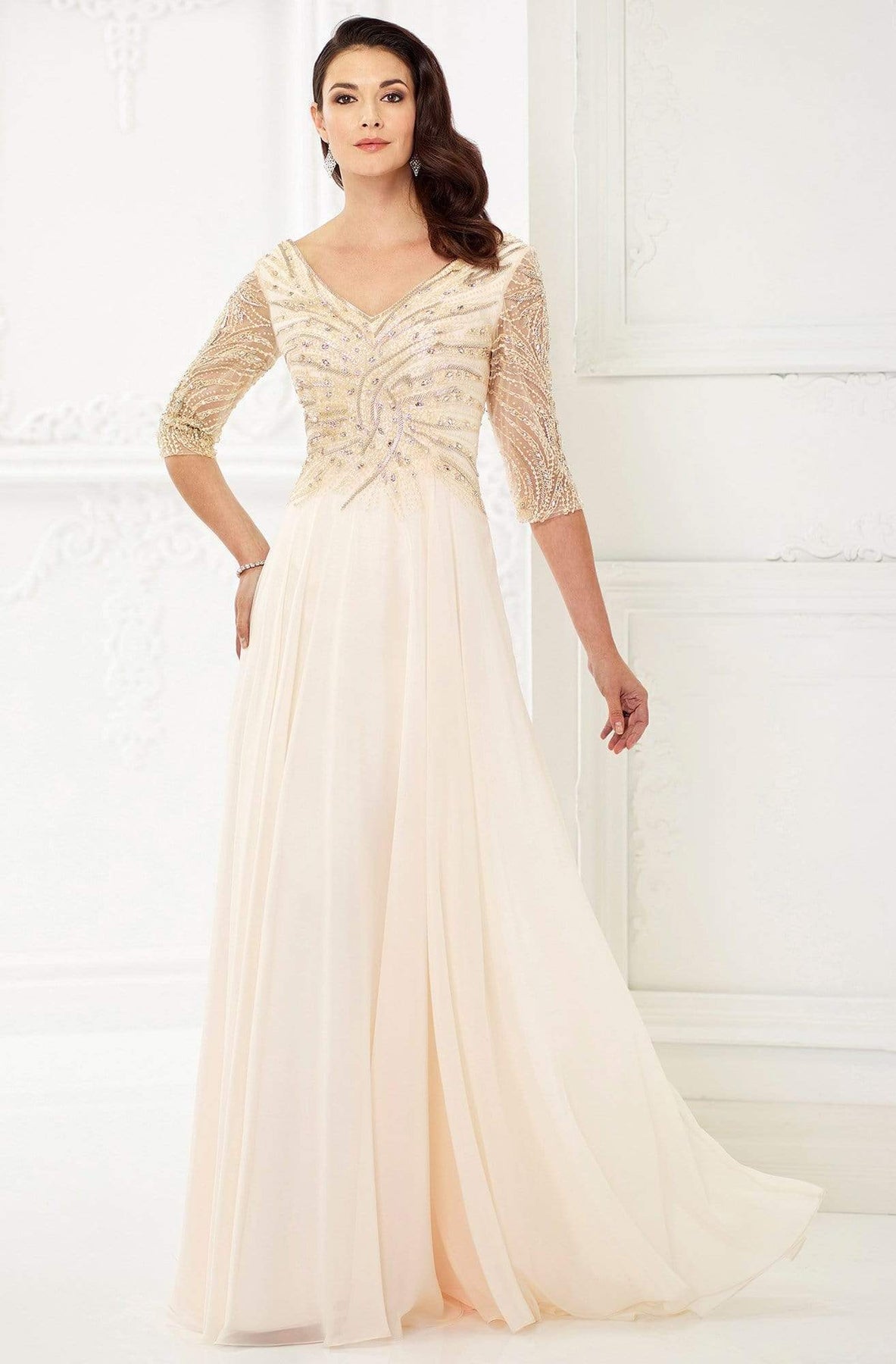 Montage by Mon Cheri - 116950 Dress Mother of the Bride Dresses 4 / Eggshell