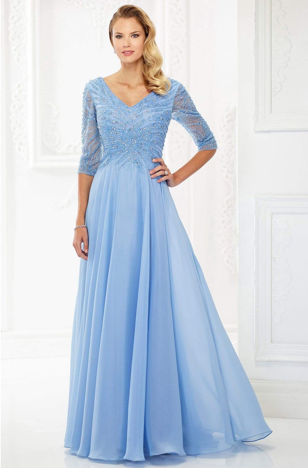 Montage by Mon Cheri - 116950 Dress Mother of the Bride Dresses 4 / Light Periwinkle