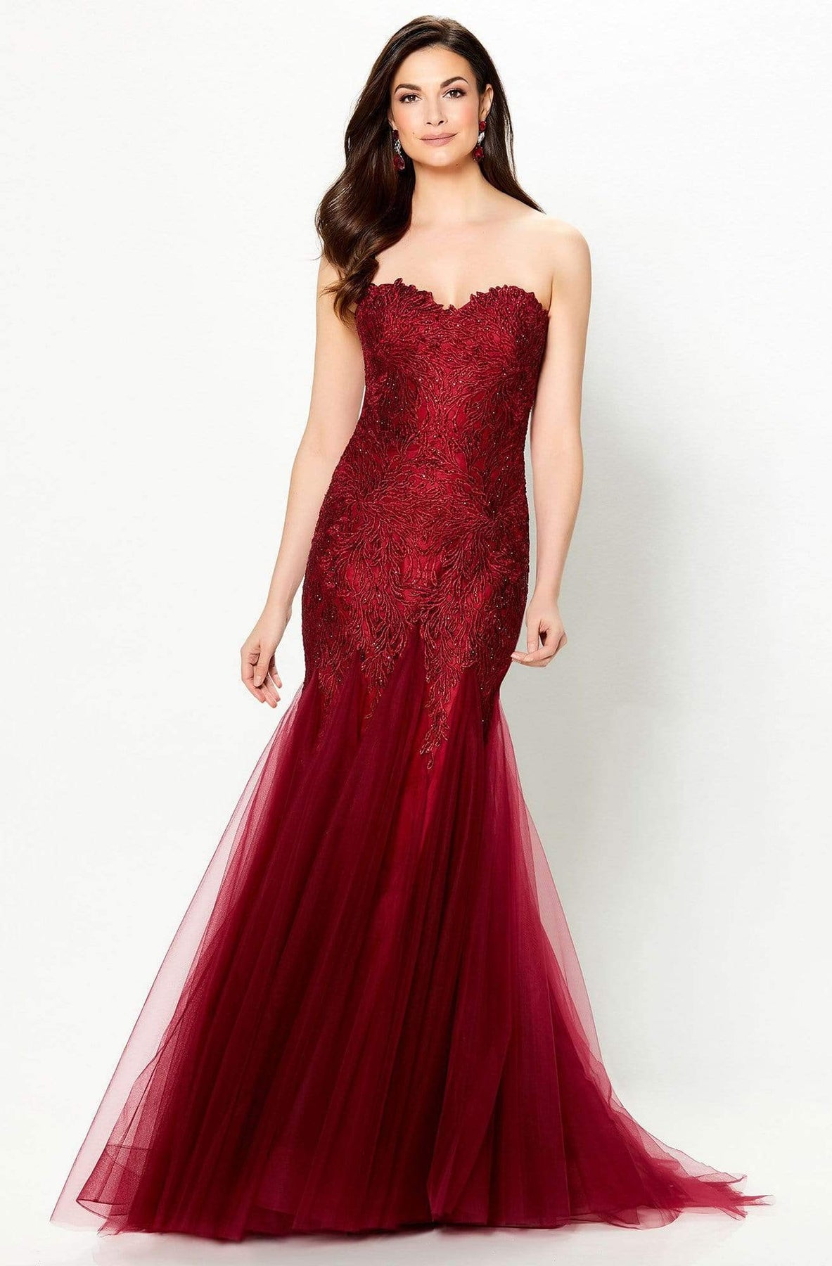 Montage by Mon Cheri - 118964 Strapless Tulle Trumpet Gown Special Occasion Dress