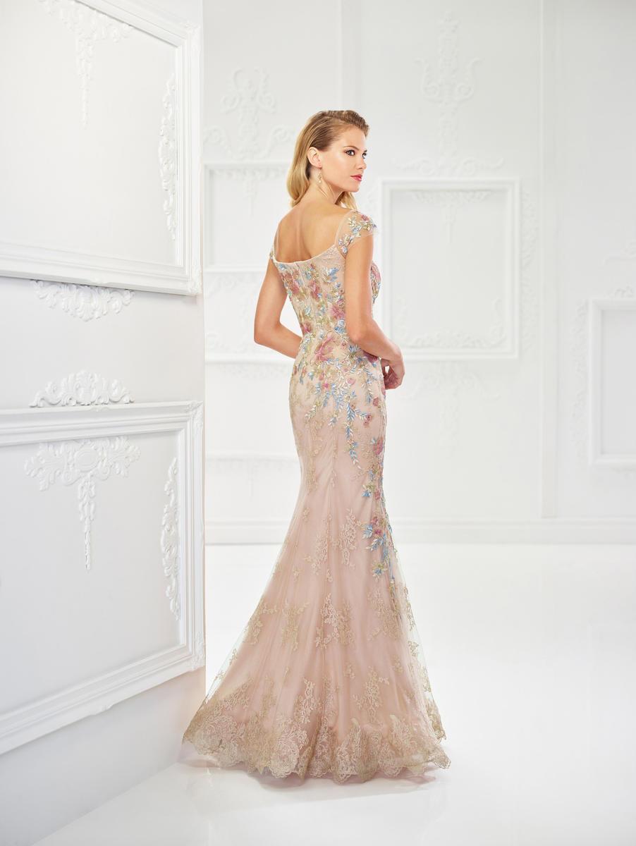 Montage by Mon Cheri - 118966 Floral Embroidered Lace and Tulle Gown Evening Dresses