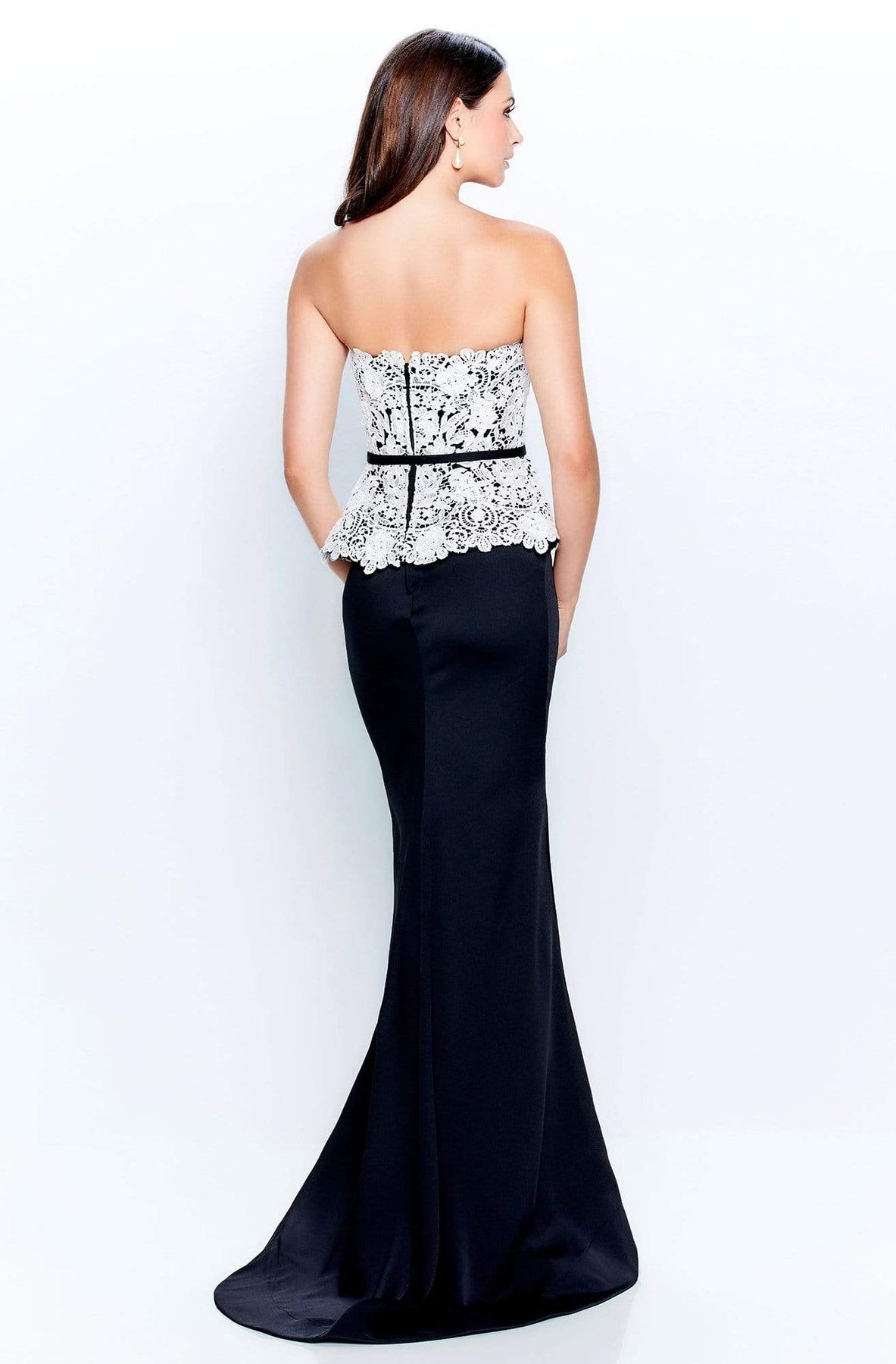 Montage by Mon Cheri - 120907 Lace Overlay Top Satin Trumpet Dress Mother of the Bride Dresses