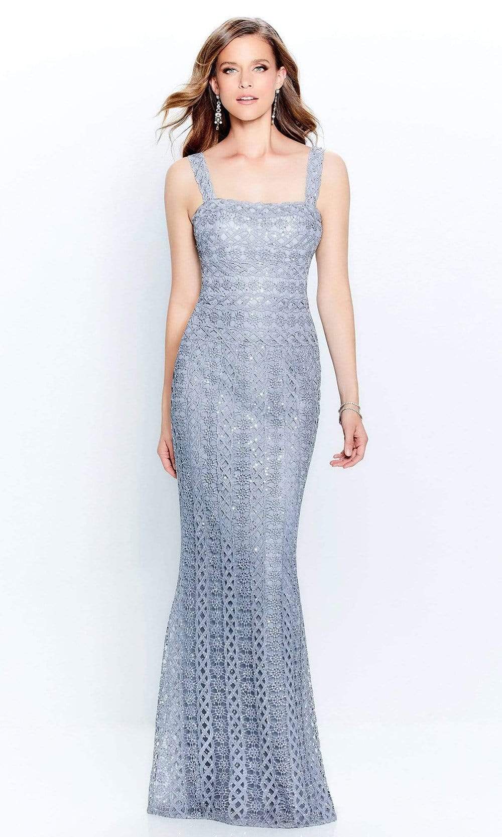 Montage by Mon Cheri - 120916 Strapless Lace Sheath Dress Evening Dresses