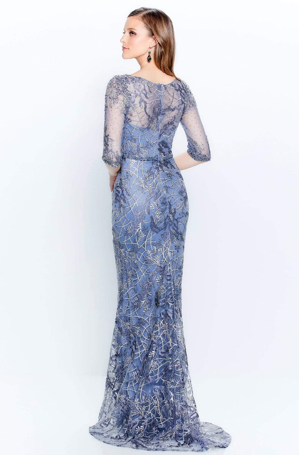 Montage by Mon Cheri - 120924 Embroidered V-Neck Sheath Dress Mother of the Bride Dresses