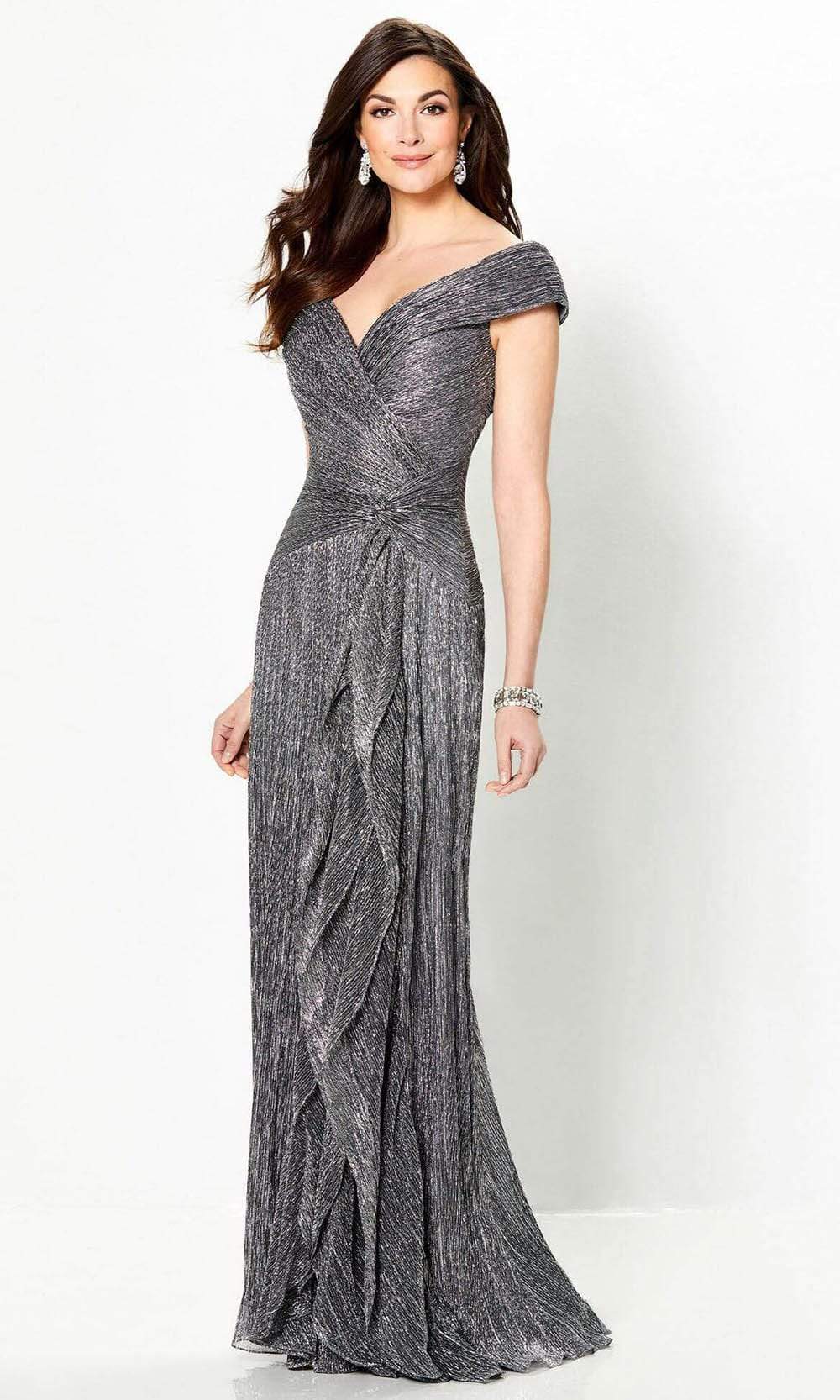 Montage by Mon Cheri - 219975W Ruched Off-Shoulder Sheath Dress Mother of the Bride Dresses