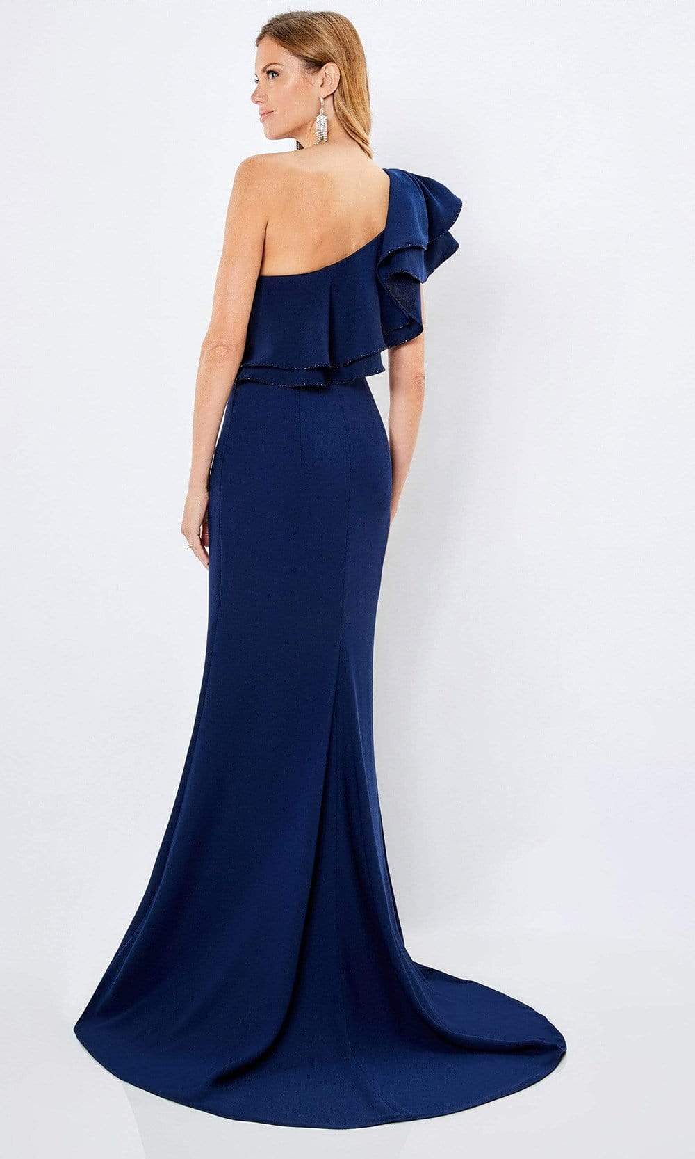 Montage by Mon Cheri - 221975 Embellished Ruffled Asymmetric Long Gown Special Occasion Dress
