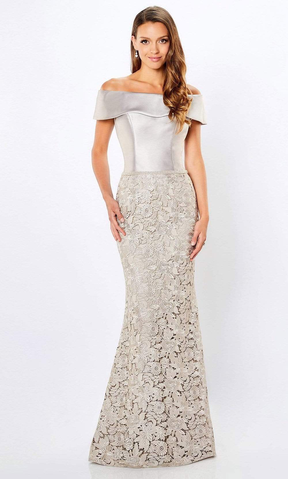 Montage by Mon Cheri - 221977 Off Shoulder Embroidered Evening Dress Evening Dresses