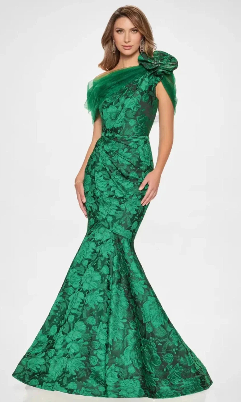 Montage by Mon Cheri M853 - One Shoulder Mermaid Gown with Floral Special Occasion Dress