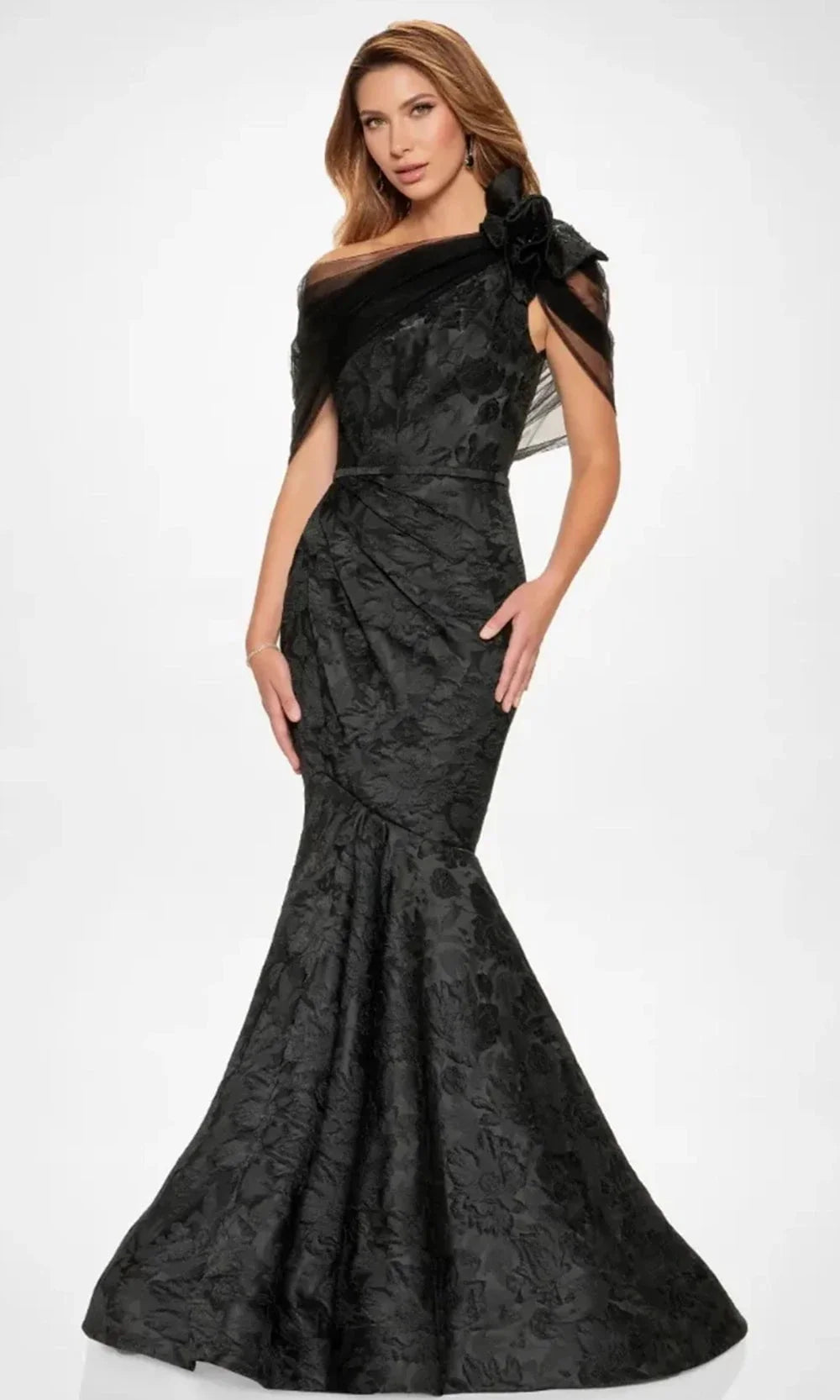 Montage by Mon Cheri M853 - One Shoulder Mermaid Gown with Floral Special Occasion Dress