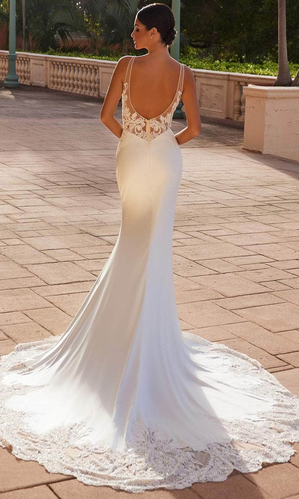 Nox Anabel JE1022L - Elegant Lace Train Dress Wedding Dresses