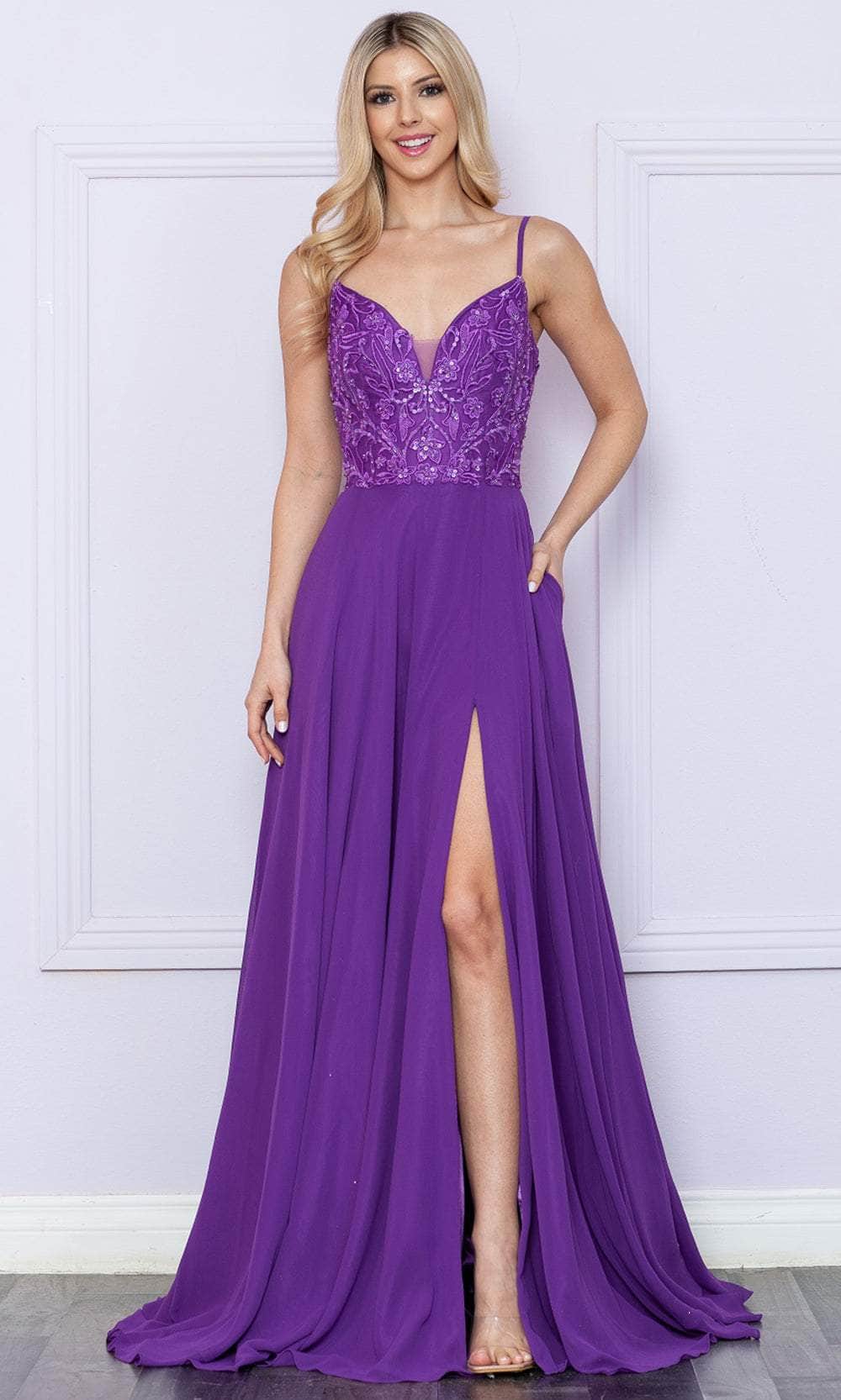 poly chiffon dress Poly Chiffon V-Neck Dress with Lace and Rouching