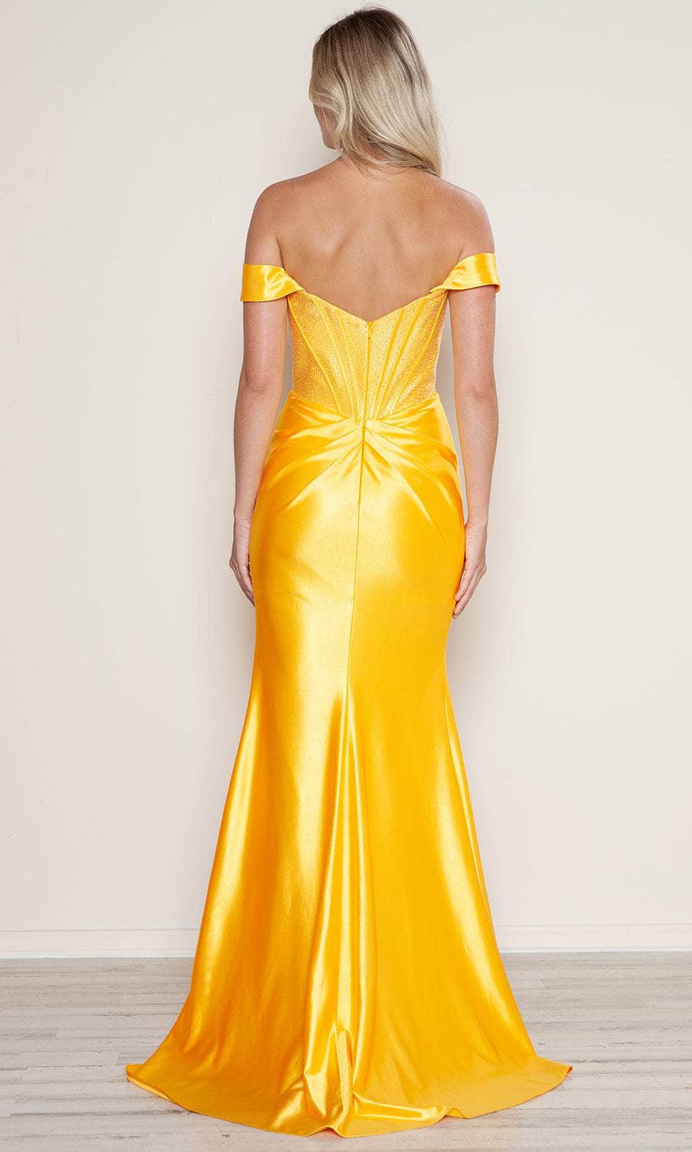 Poly USA 9656 - Off Shoulder Satin Prom Dress Prom Dresses