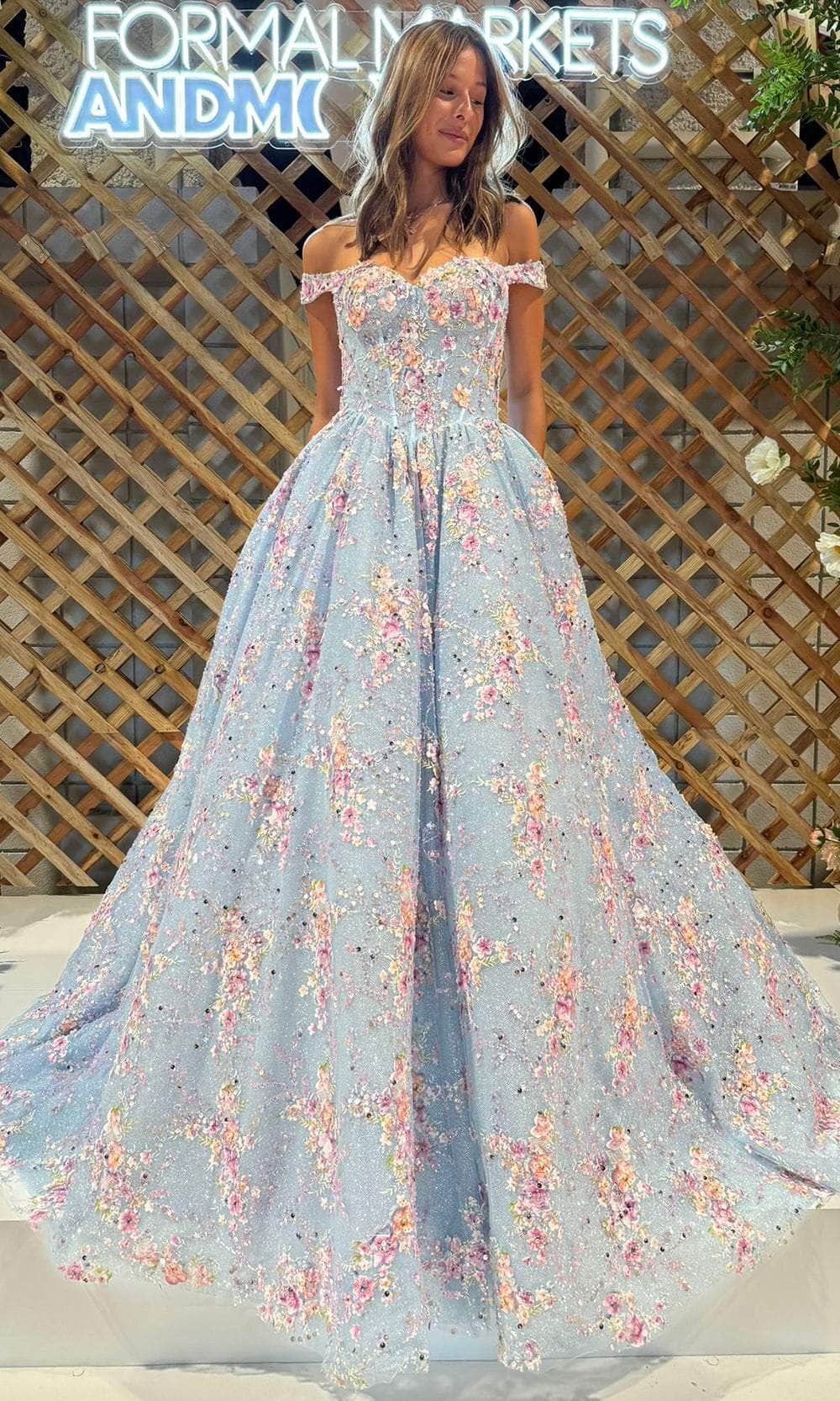 Portia and Scarlett PS25270 - Corset Floral Ballgown Ball Gowns