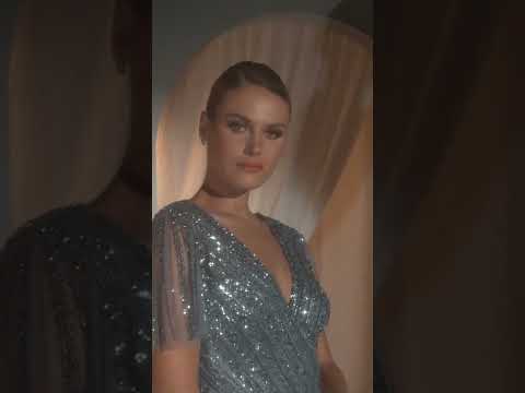 Ladivine CD0241 - Beaded A-Line Evening Gown
