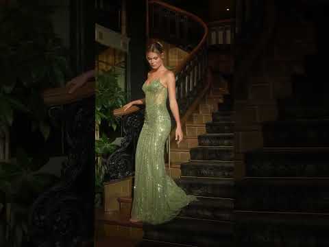 Ladivine CC398 - Sheath Strapless Evening Dress