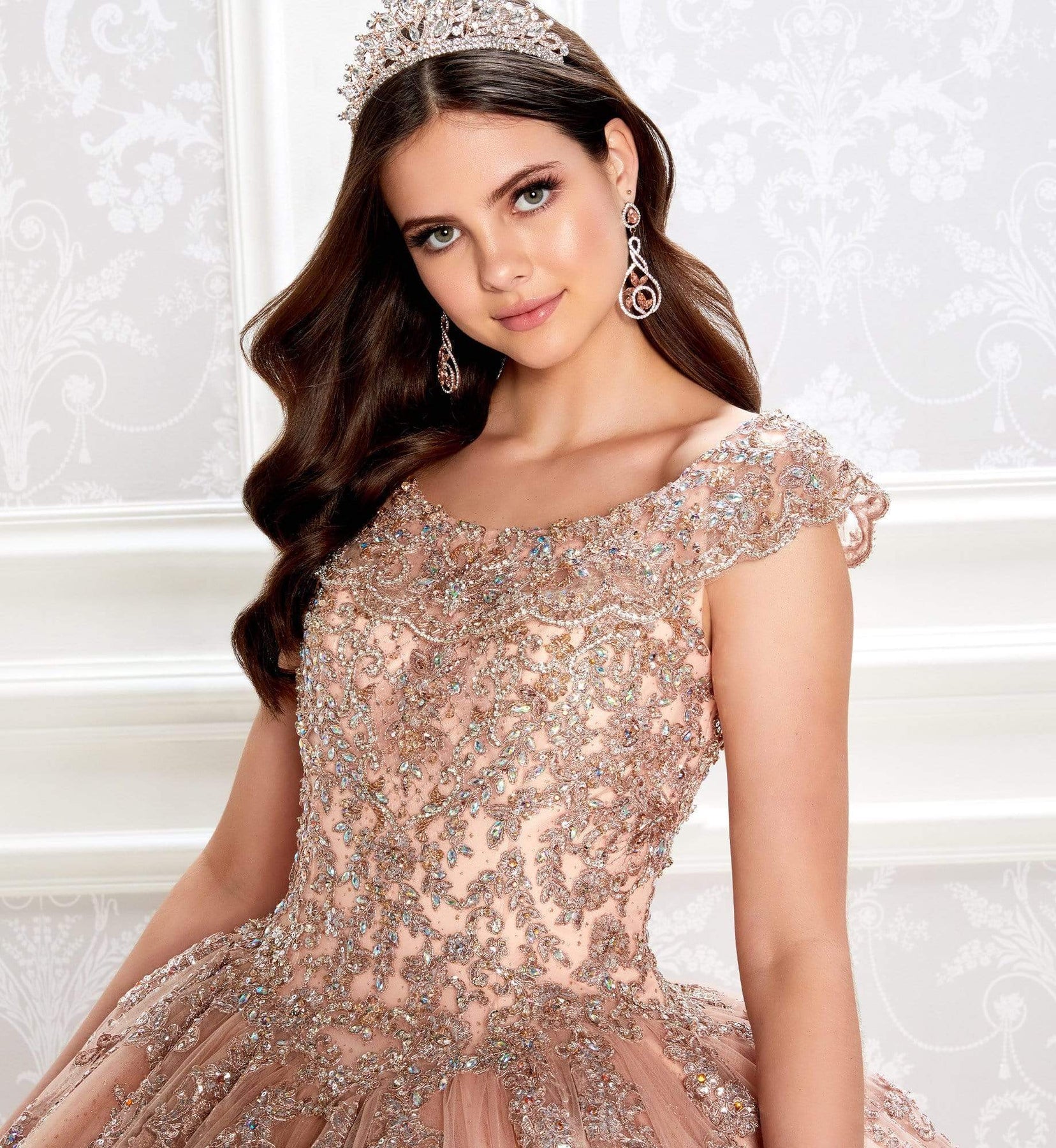 Princesa by Ariana Vara - PR22035 Scoop Neck Ball Gown Quinceanera Dresses