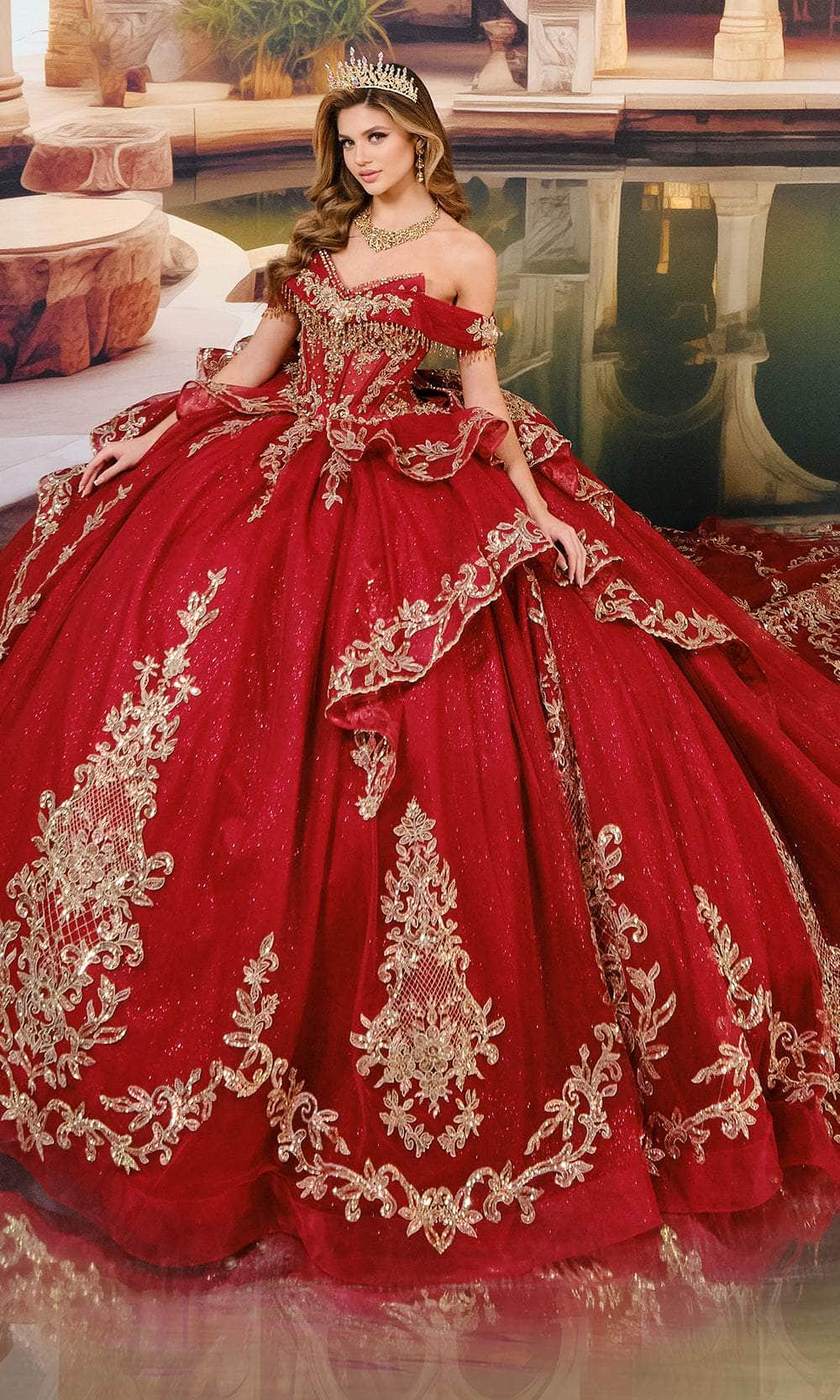 Princesa by Ariana Vara PR30193 - Cascading Ruffle Skirt Ball Gown Quinceanera Dresses