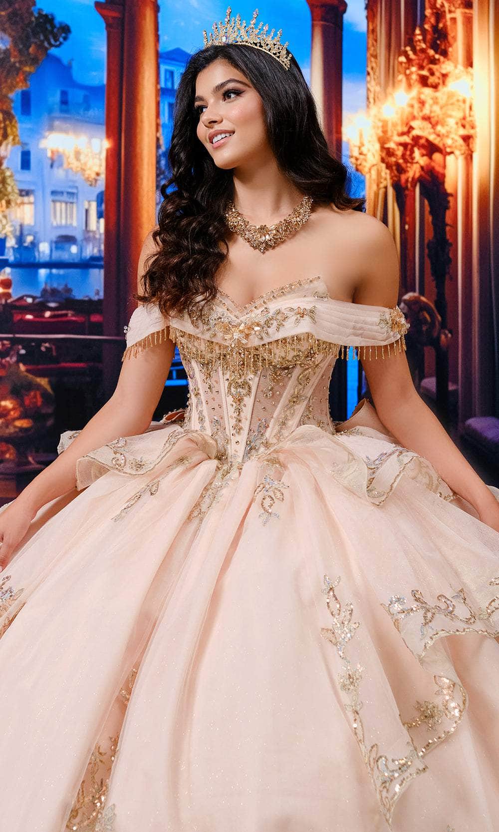 Princesa by Ariana Vara PR30193 - Cascading Ruffle Skirt Ball Gown Quinceanera Dresses