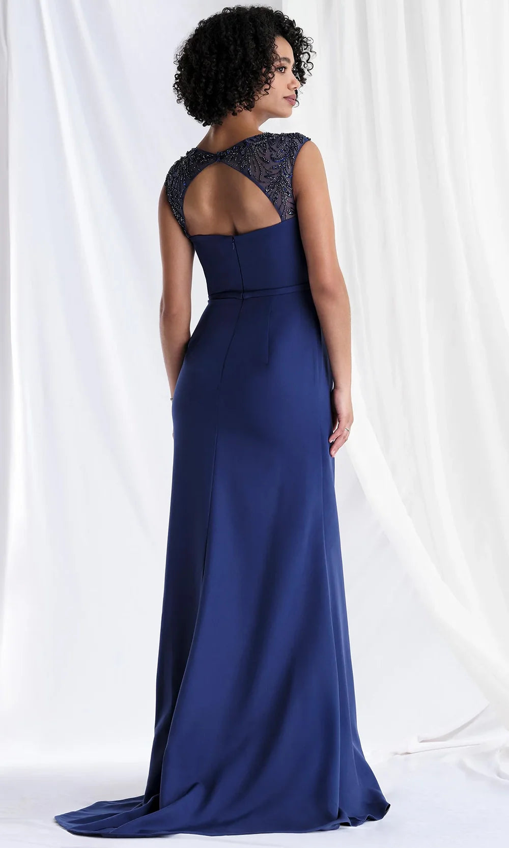 MGNY By Mori Lee 73179 - Cowl Neck Scuba Knit Evening Gown Mother of the Bride Dresses