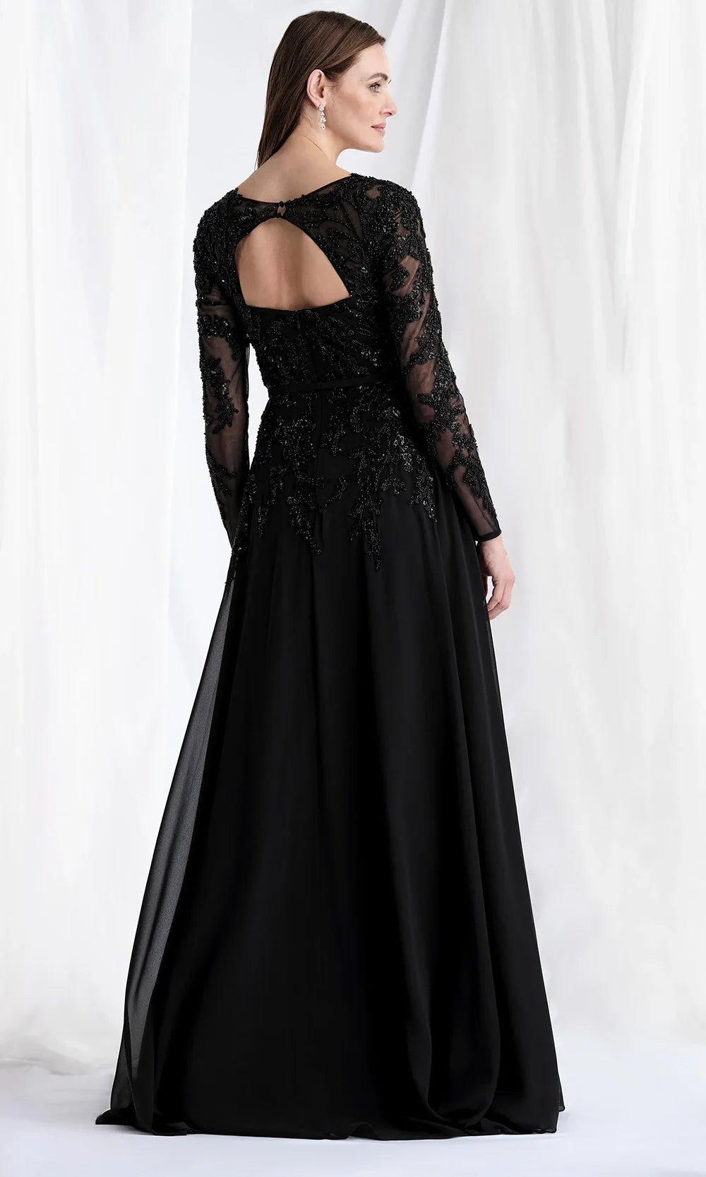 MGNY By Mori Lee 73185 - Square Neck Beaded Embellished Gown Mother of the Bride Dresses