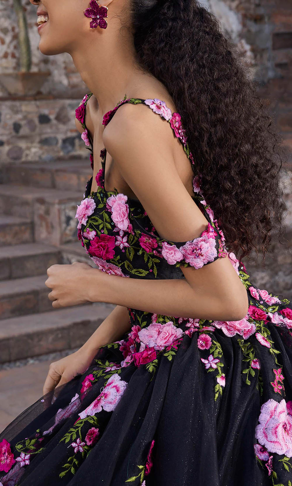 Vizcaya by Mori Lee 89545 - Lace-Up Back Floral Quinceanera Gown Ball Gowns