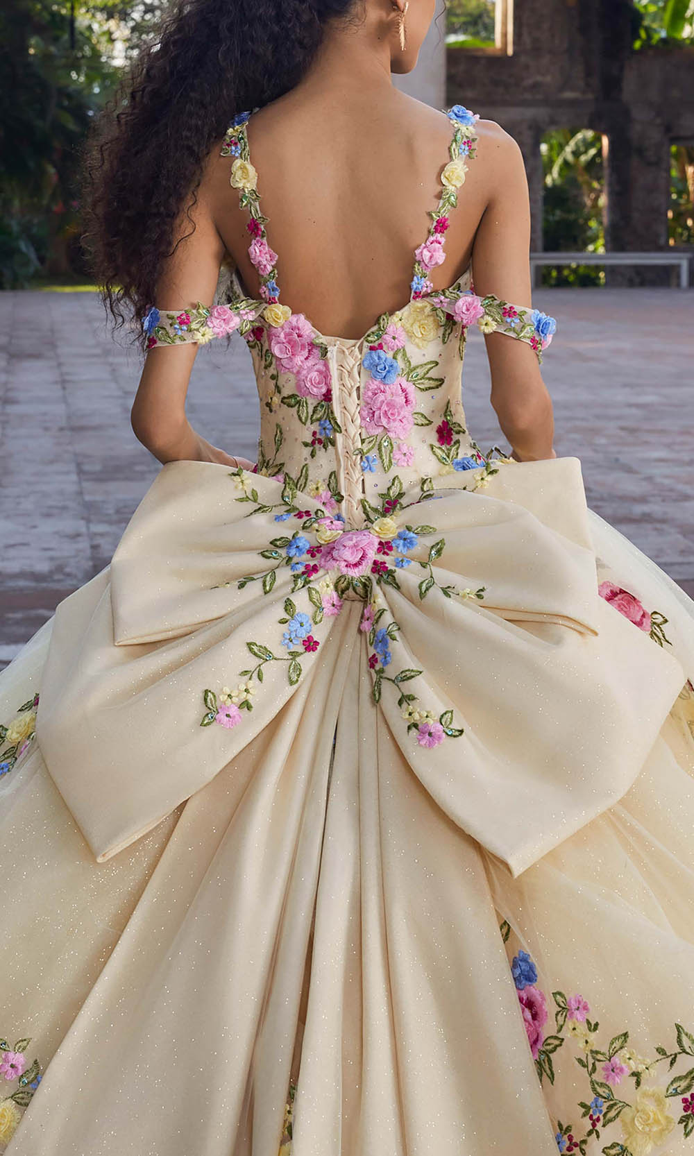 Vizcaya by Mori Lee 89545 - Lace-Up Back Floral Quinceanera Gown Ball Gowns