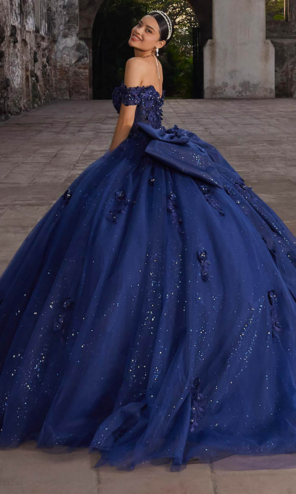 Vizcaya by Mori Lee 89546 - Sweetheart Oversized Bow Floral Ballgown Ball Gowns