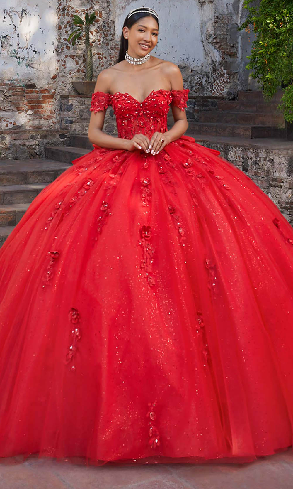 Vizcaya by Mori Lee 89546 - Sweetheart Oversized Bow Floral Ballgown Ball Gowns