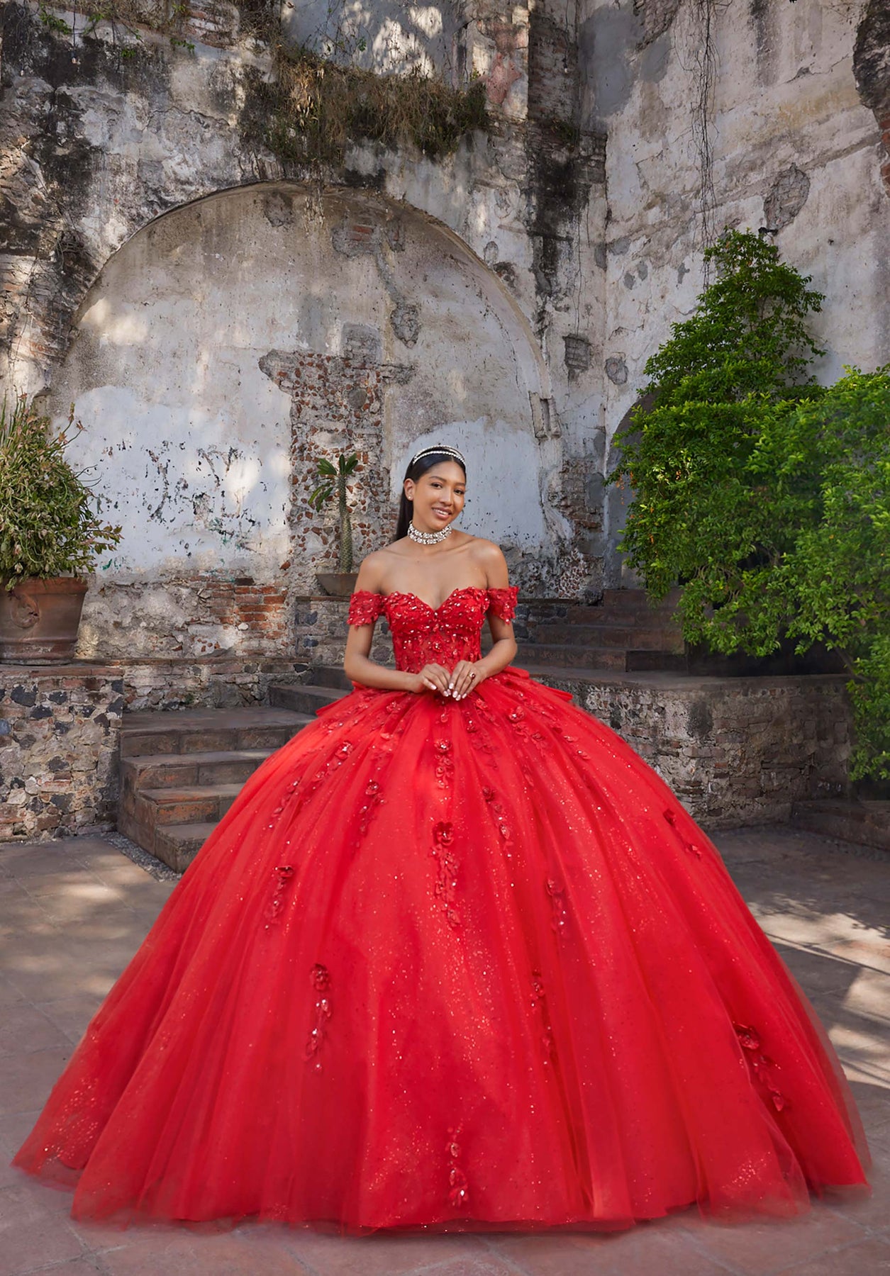Vizcaya by Mori Lee 89546 - Sweetheart Oversized Bow Floral Ballgown Ball Gowns