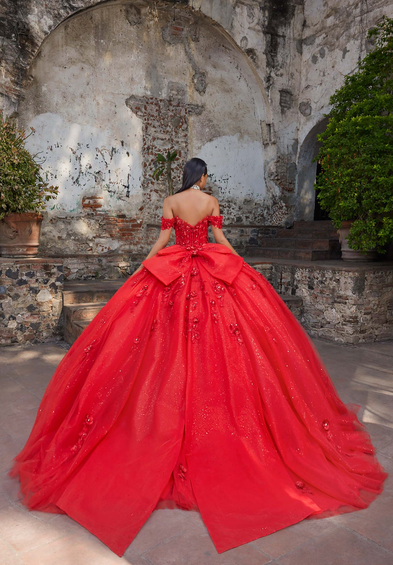 Vizcaya by Mori Lee 89546 - Sweetheart Oversized Bow Floral Ballgown Ball Gowns